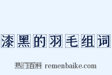 漆黑的羽毛组词是什么意思的图片